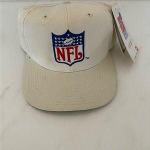 Vintage NFL Logo White Adjustable Cap